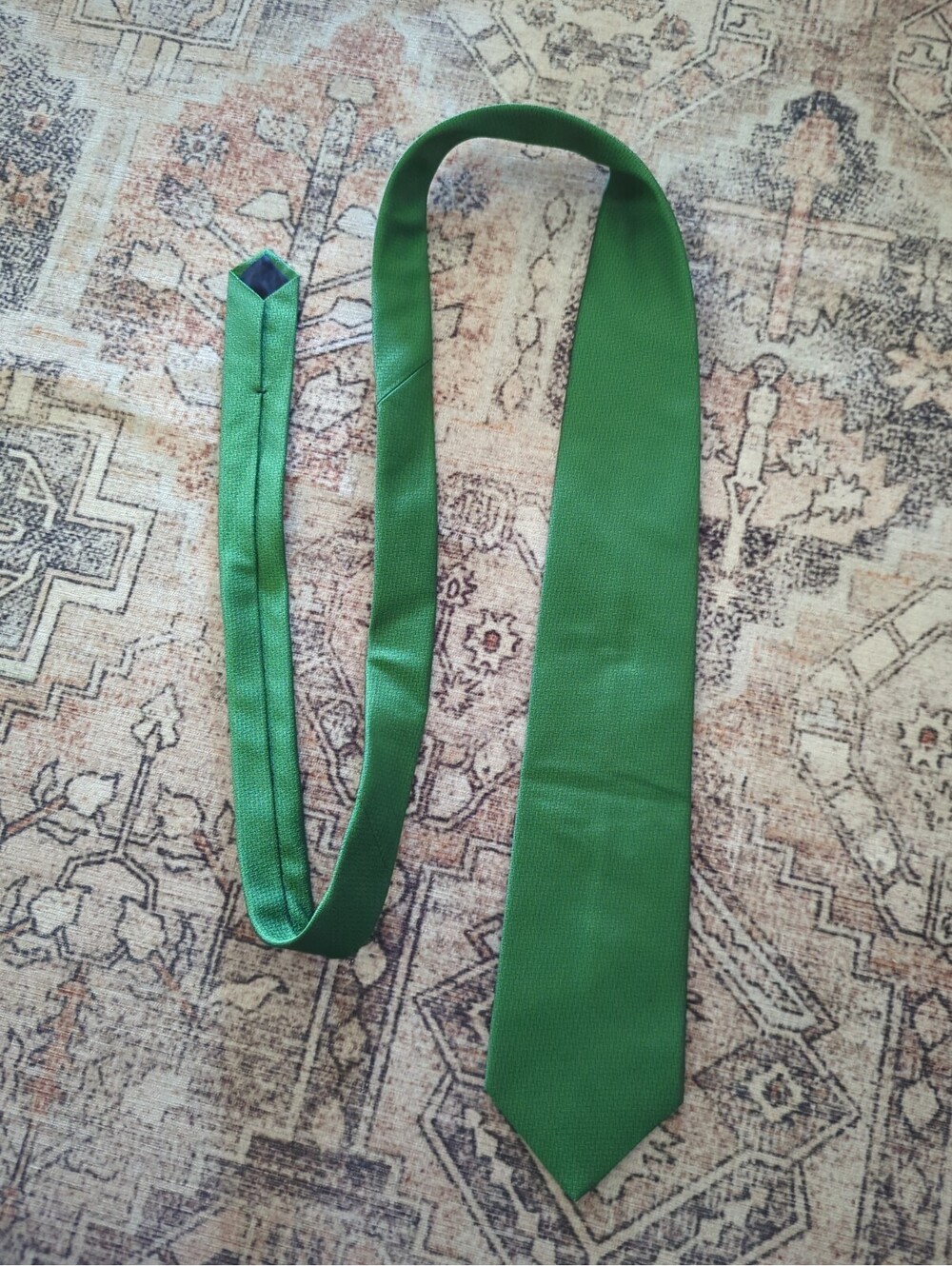 Brooks Brothers Green Patterned Tie 100% Silk Men's Necktie 57.5"